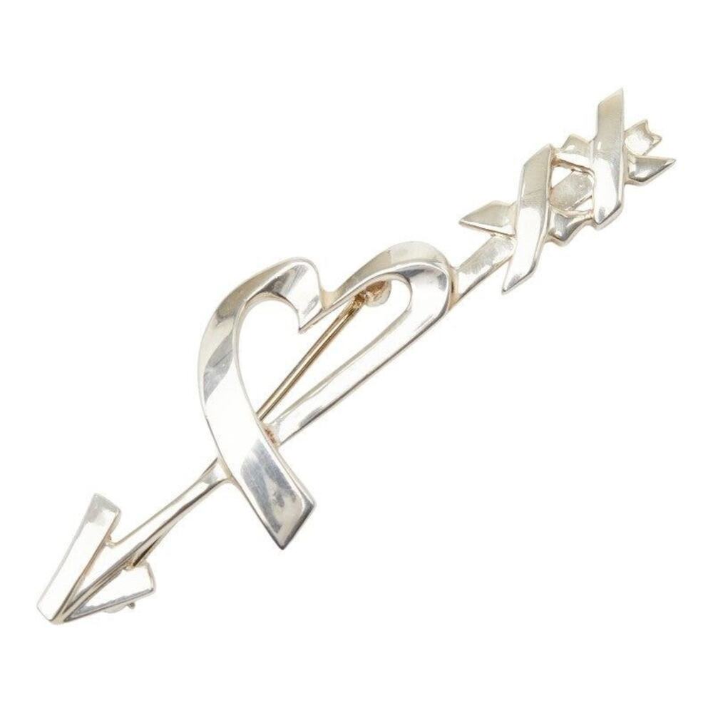 Tiffany & Co. Heart & Arrow Loving Heart Paloma Picasso Brooch Sterling Silver